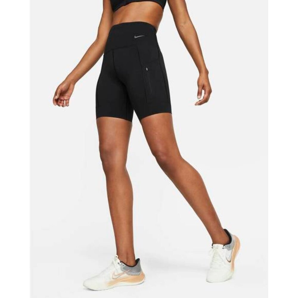 Nike High-Waisted 8" Biker Shorts In Black Women's XS